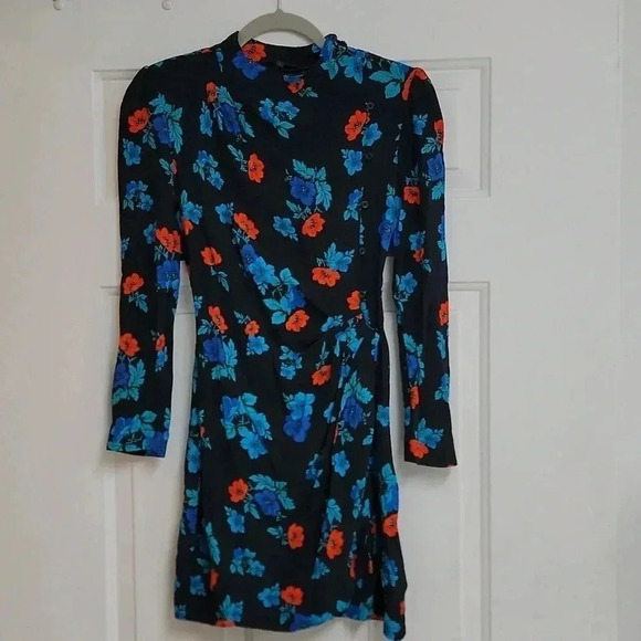 Maje Ripita Black Floral Print Dress - Picture 2 of 13